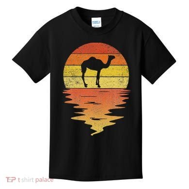 Vintage Camel 70s Vintage Retro Sunset Camel Kids T-Shirt