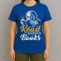 Vintage Censorship Book Reading Nerd I Read Banned Books Funny Gift T-Shirt thumb 4