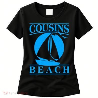Vintage Cousin Beach Sail Boat Women's T-Shirt