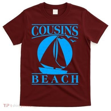 Vintage Cousin Beach Sail Boat T-Shirt
