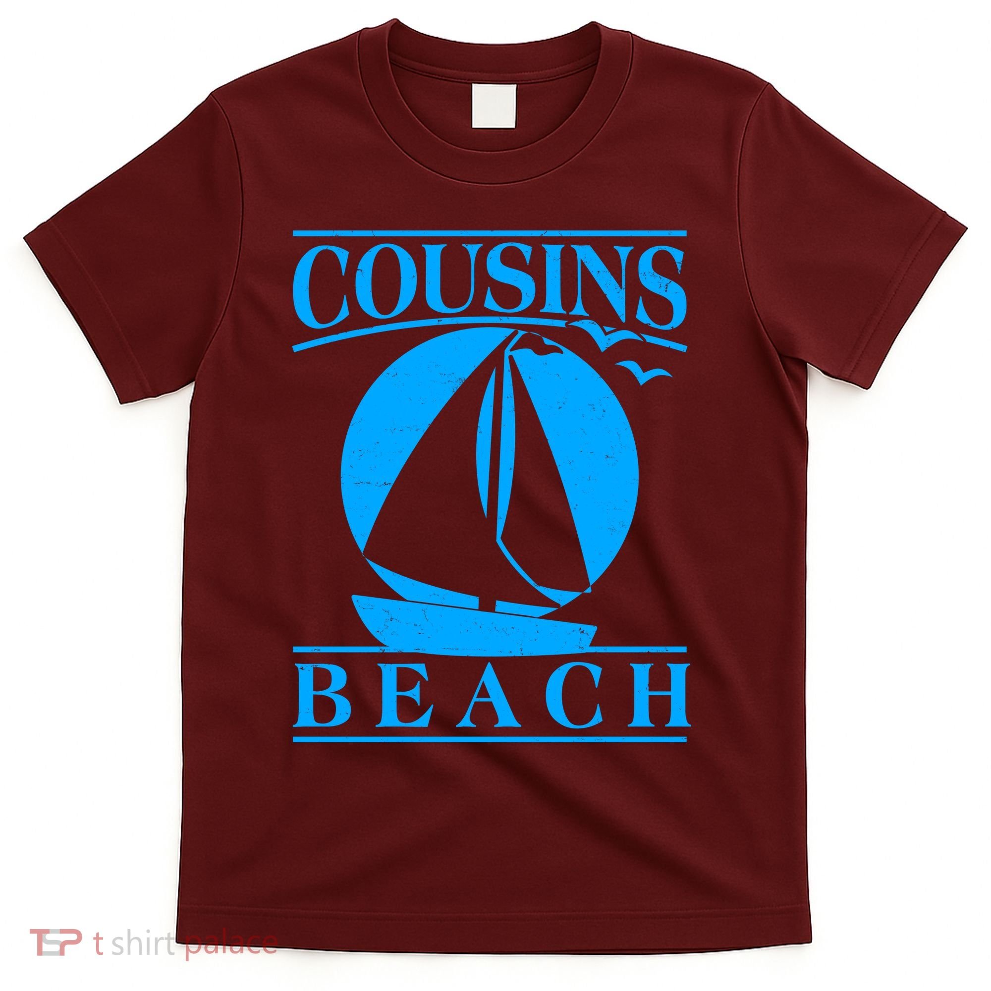 Vintage Cousin Beach Sail Boat T-Shirt