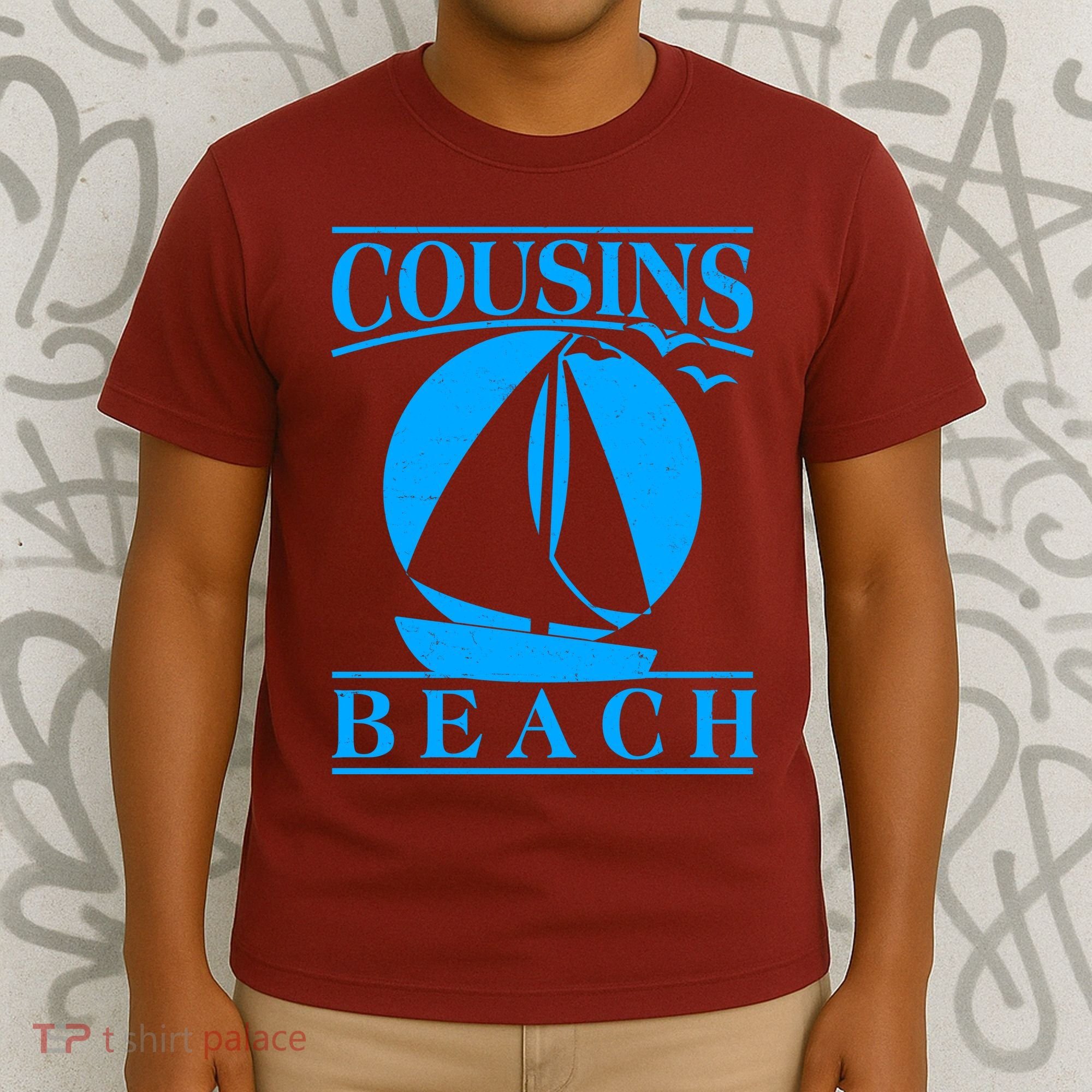 Vintage Cousin Beach Sail Boat T-Shirt