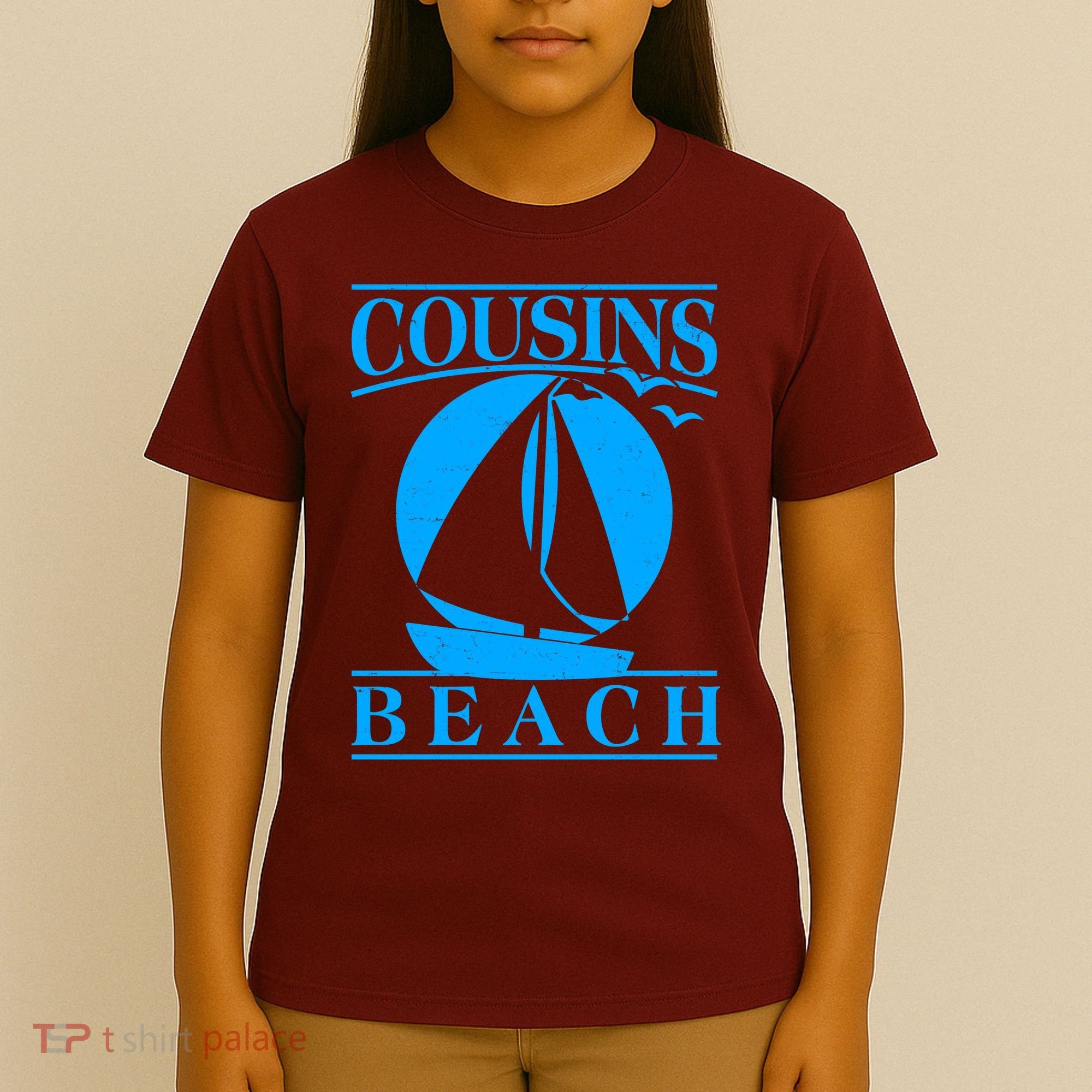 Vintage Cousin Beach Sail Boat T-Shirt