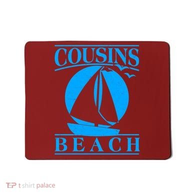 Vintage Cousin Beach Sail Boat Mousepad