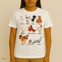 Vintage Chicken Breeds Farm Animals Day Support Local Farmer T-Shirt thumb 4