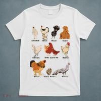 Vintage Chicken Breeds Farm Animals Day Support Local Farmer T-Shirt thumb 5