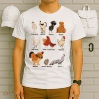 Vintage Chicken Breeds Farm Animals Day Support Local Farmer T-Shirt thumb 6