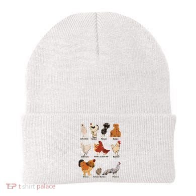 Vintage Chicken Breeds Farm Animals Day Support Local Farmer Beanie