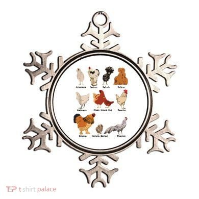 Vintage Chicken Breeds Farm Animals Day Support Local Farmer Ornament