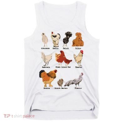 Vintage Chicken Breeds Farm Animals Day Support Local Farmer Tank Top