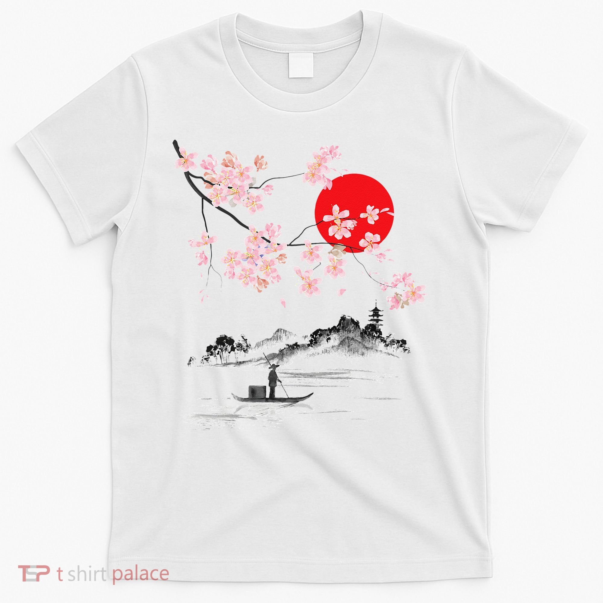 Vintage Cherry Blossom Sakura Japanese Art Sakura T-Shirt