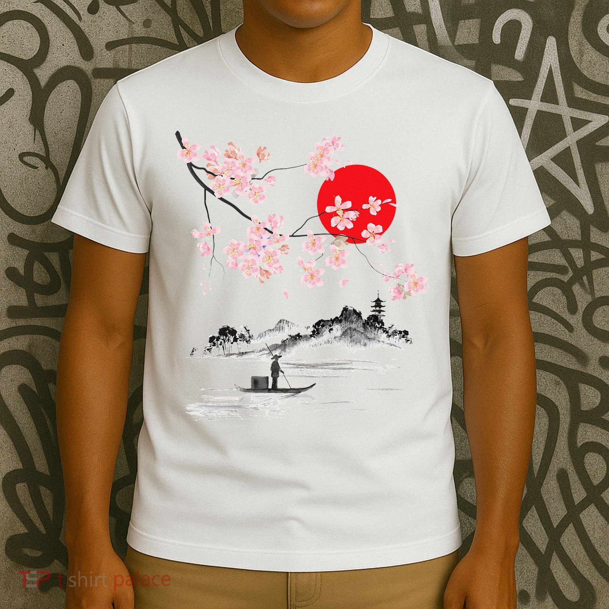 Vintage Cherry Blossom Sakura Japanese Art Sakura T-Shirt