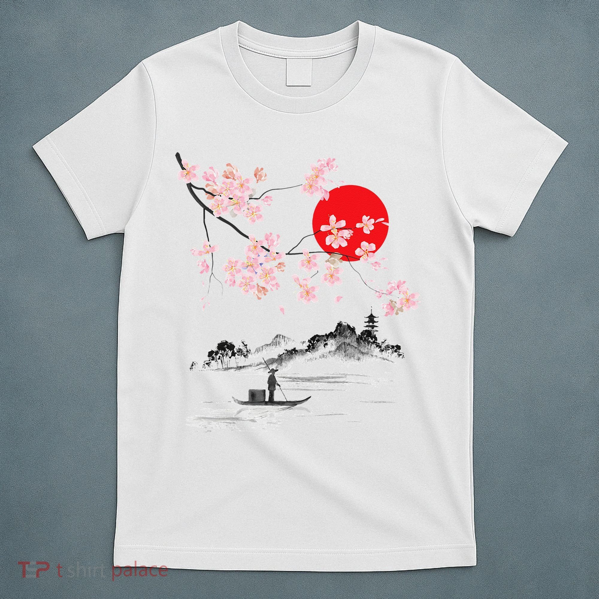 Vintage Cherry Blossom Sakura Japanese Art Sakura T-Shirt