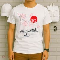 Vintage Cherry Blossom Sakura Japanese Art Sakura T-Shirt thumb 6