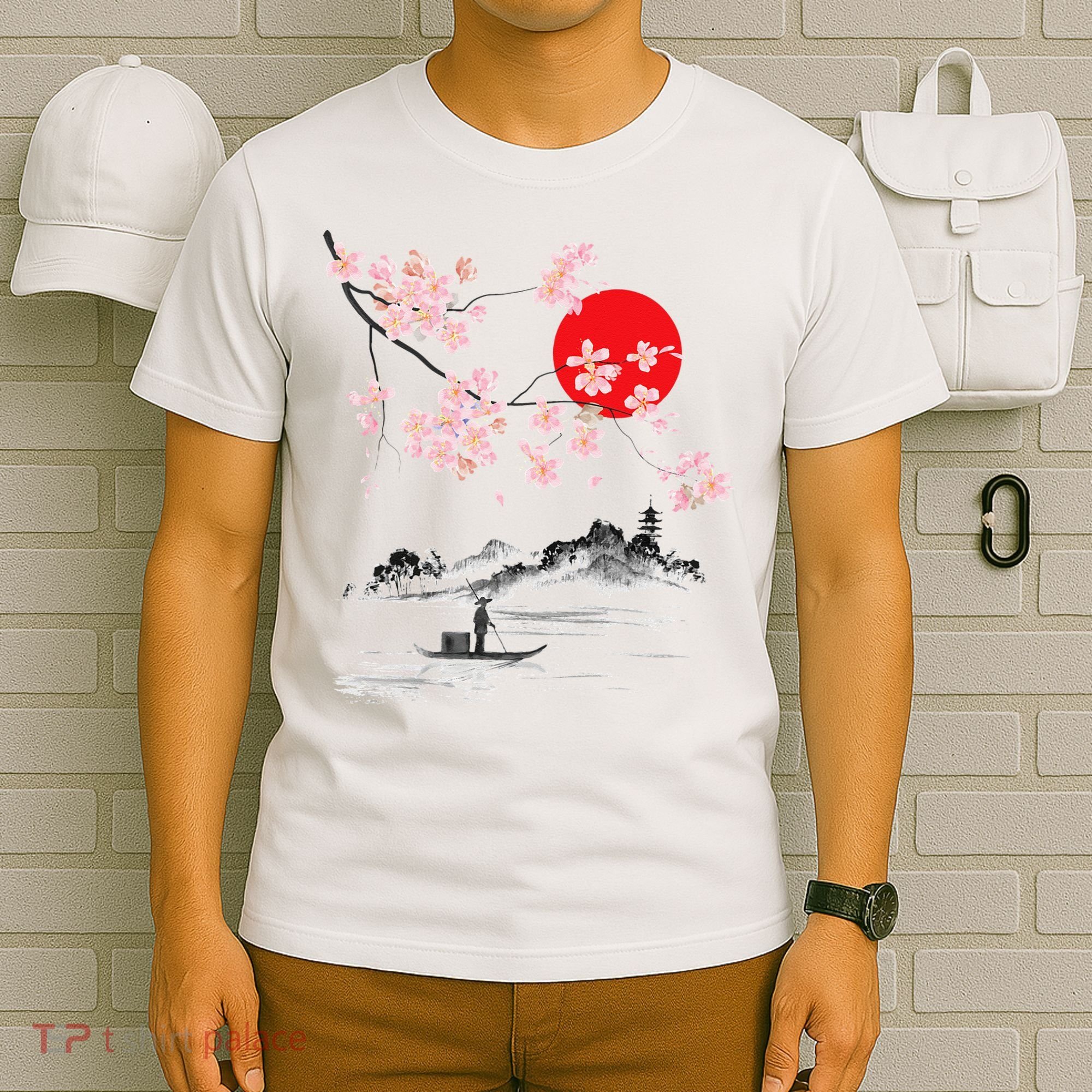 Vintage Cherry Blossom Sakura Japanese Art Sakura T-Shirt
