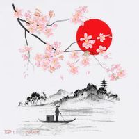 Vintage Cherry Blossom Sakura Japanese Art Sakura T-Shirt thumb 7