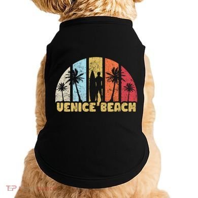 Vintage California Beach Retro Sunset Gift Doggie Tank