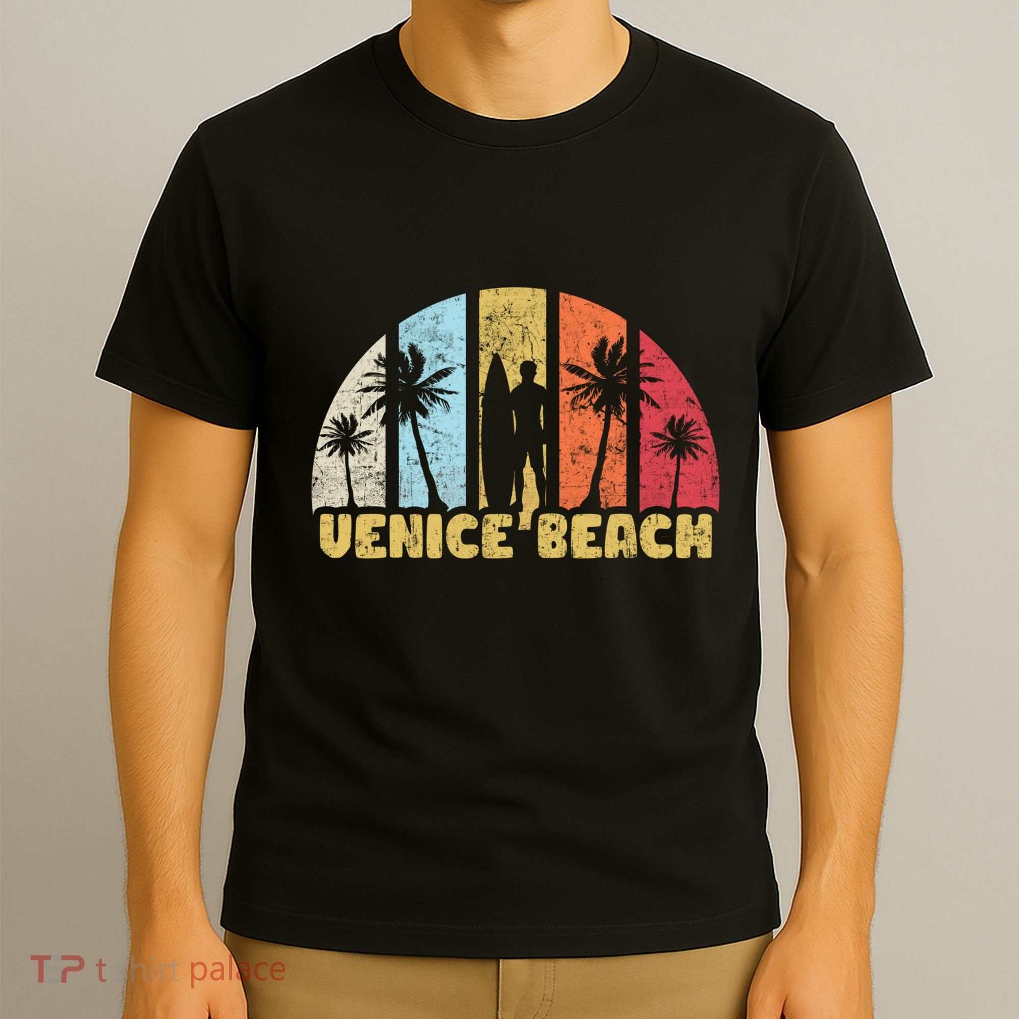 Vintage California Beach Retro Sunset Gift T-Shirt