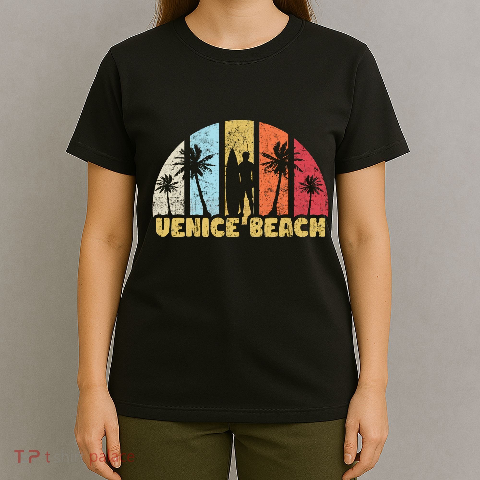 Vintage California Beach Retro Sunset Gift T-Shirt