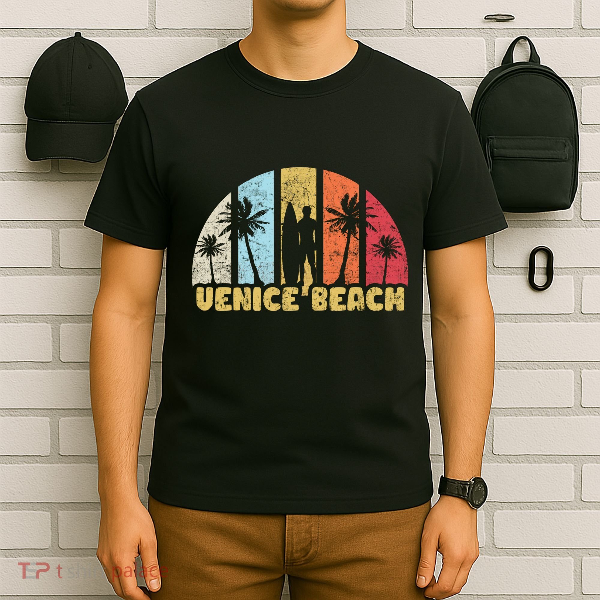 Vintage California Beach Retro Sunset Gift T-Shirt