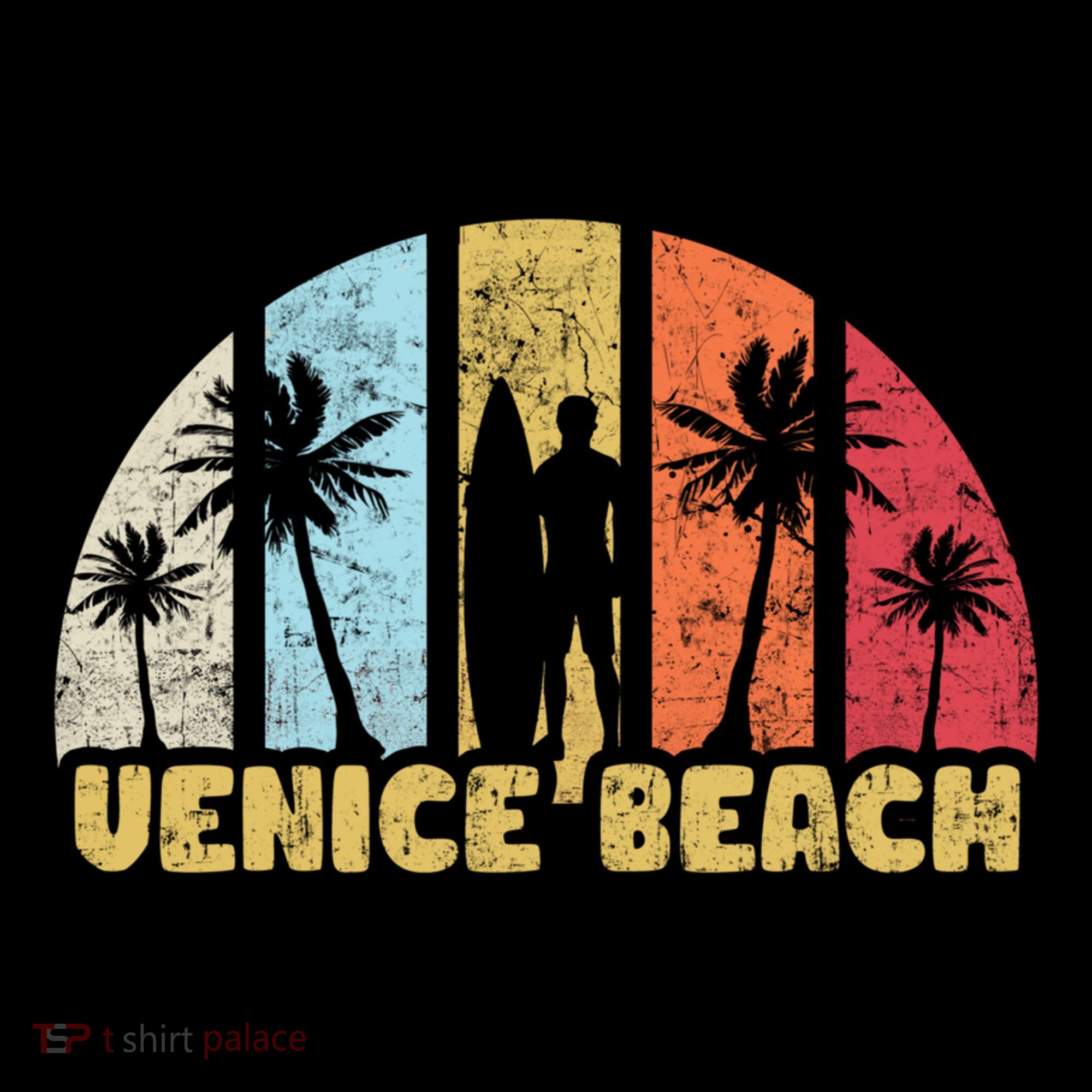 Vintage California Beach Retro Sunset Gift T-Shirt