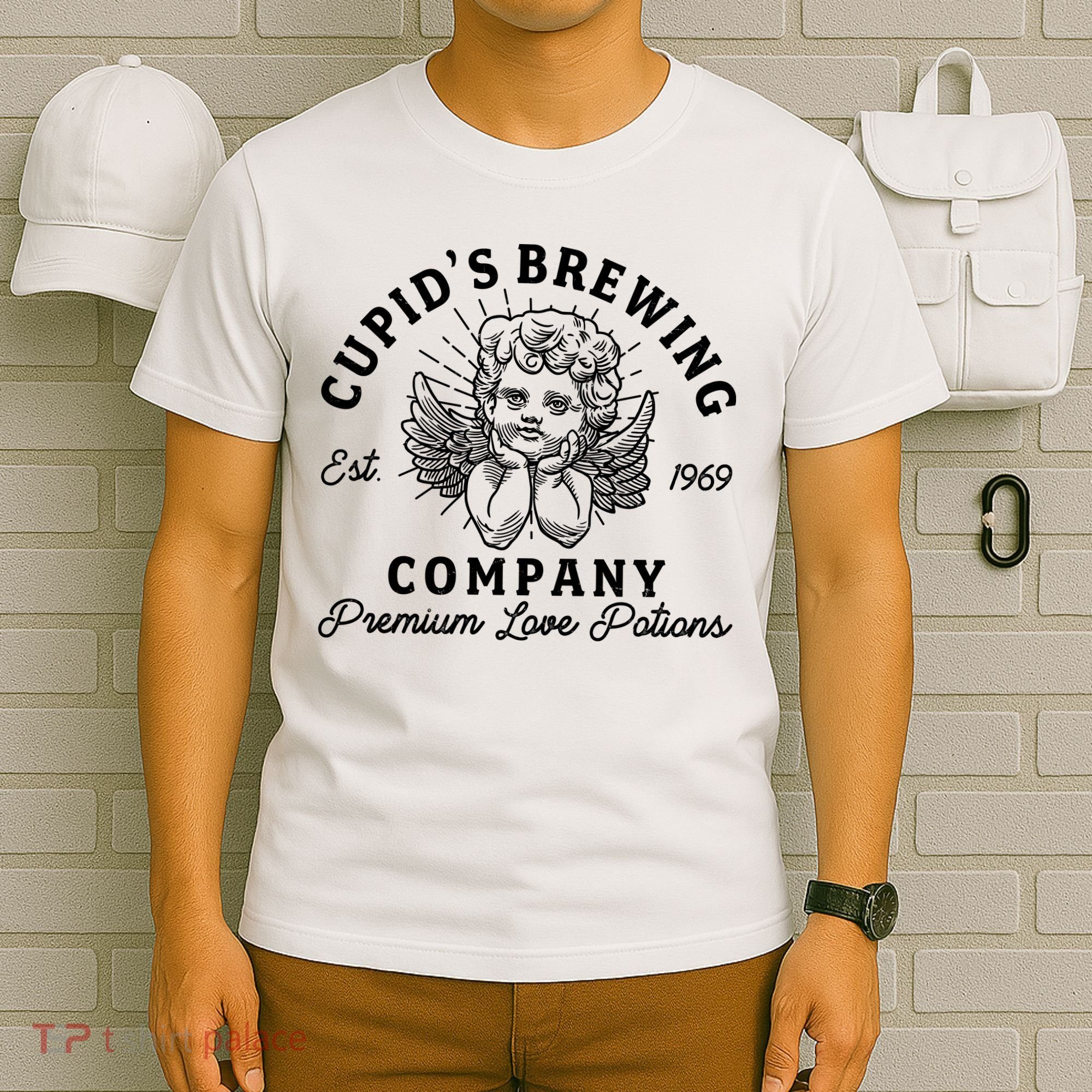 Vintage Cupid's Brewing Company Est 1969 Premium Love Potions T-Shirt