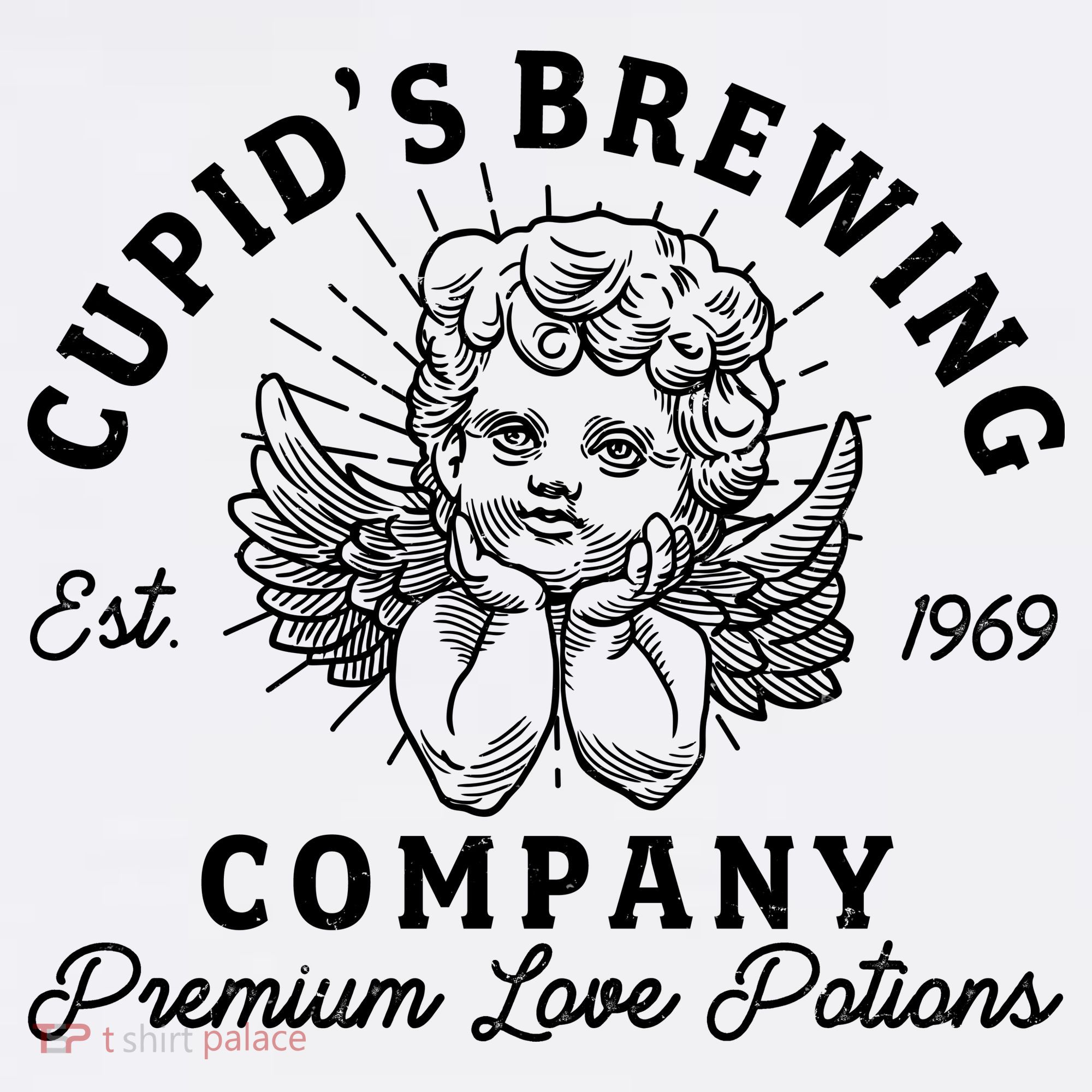 Vintage Cupid's Brewing Company Est 1969 Premium Love Potions T-Shirt
