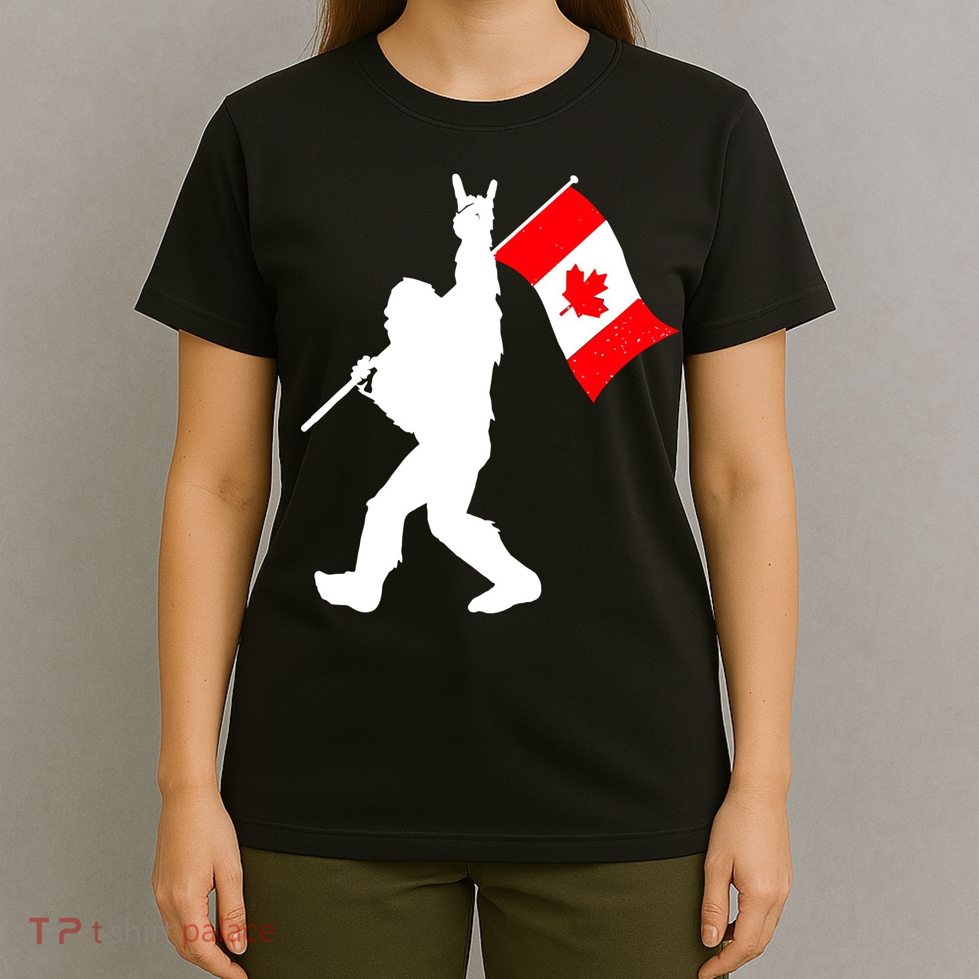 Vintage Canadian Bigfoot And Rockn Roll Funny Canada Day T-Shirt