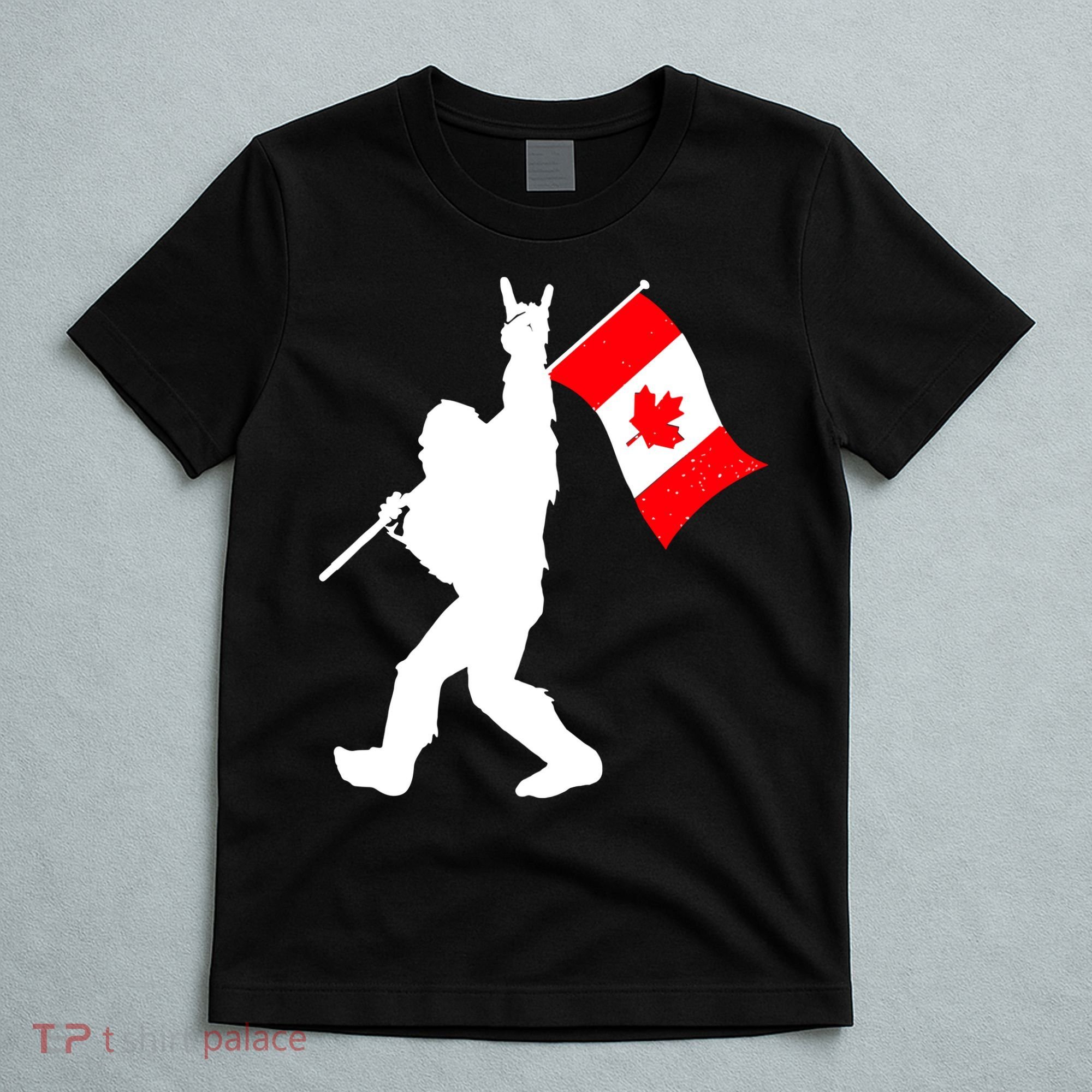 Vintage Canadian Bigfoot And Rockn Roll Funny Canada Day T-Shirt