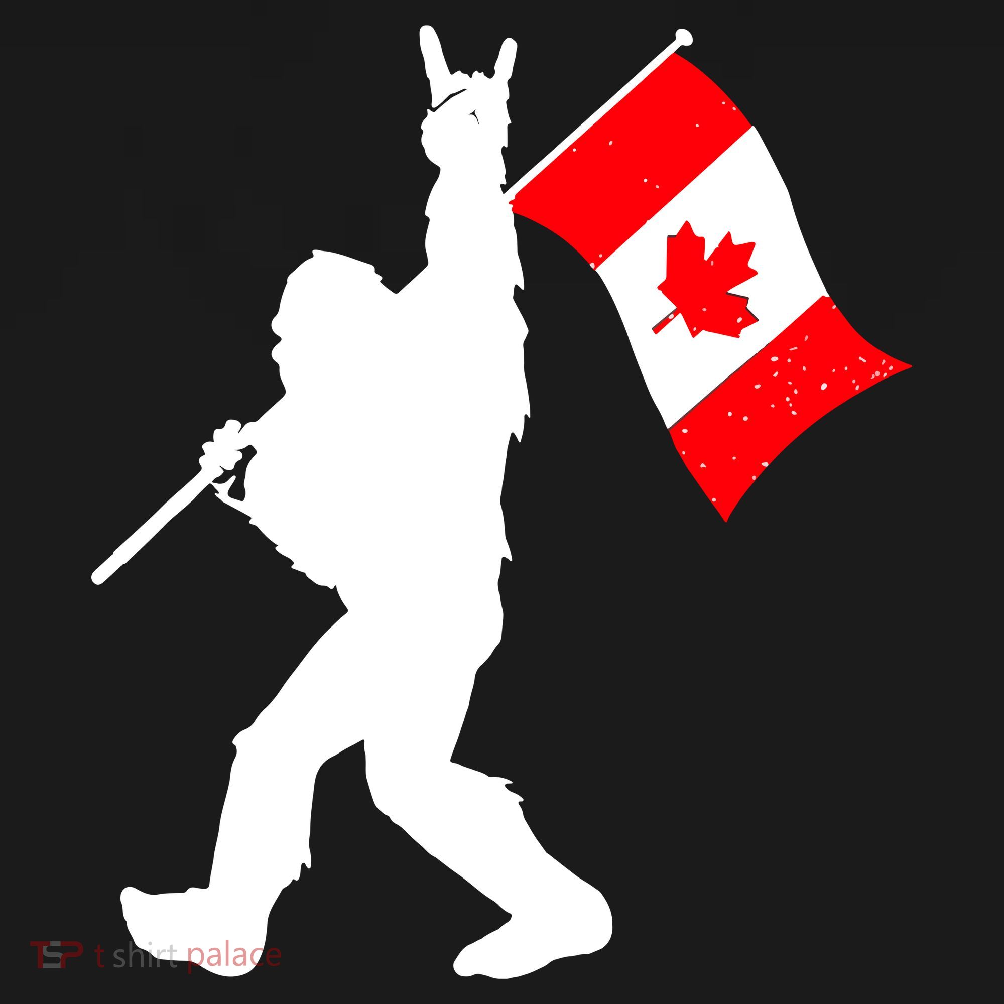 Vintage Canadian Bigfoot And Rockn Roll Funny Canada Day T-Shirt
