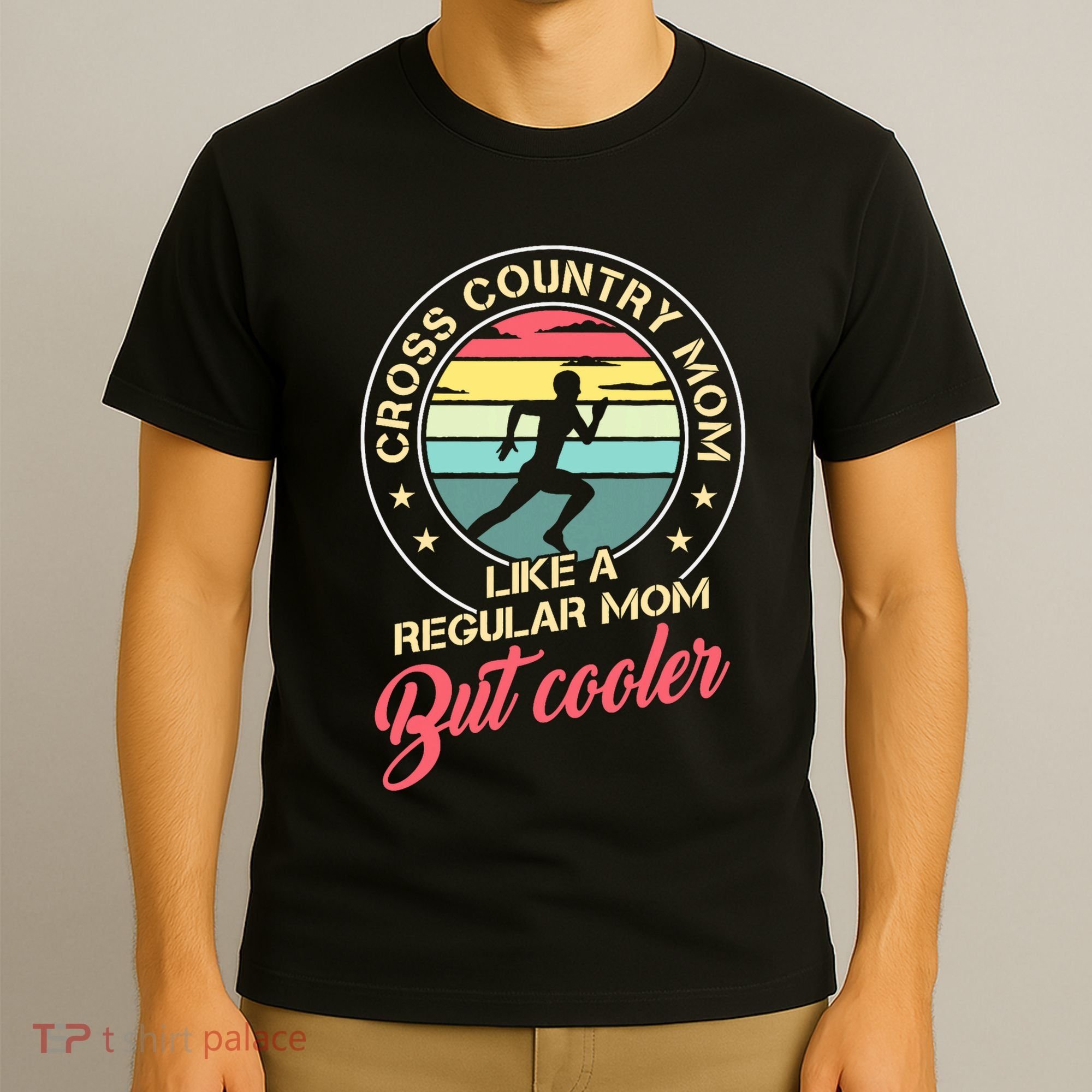 Vintage Cross Country Mom Like A Regular Mom But Cooler T-Shirt