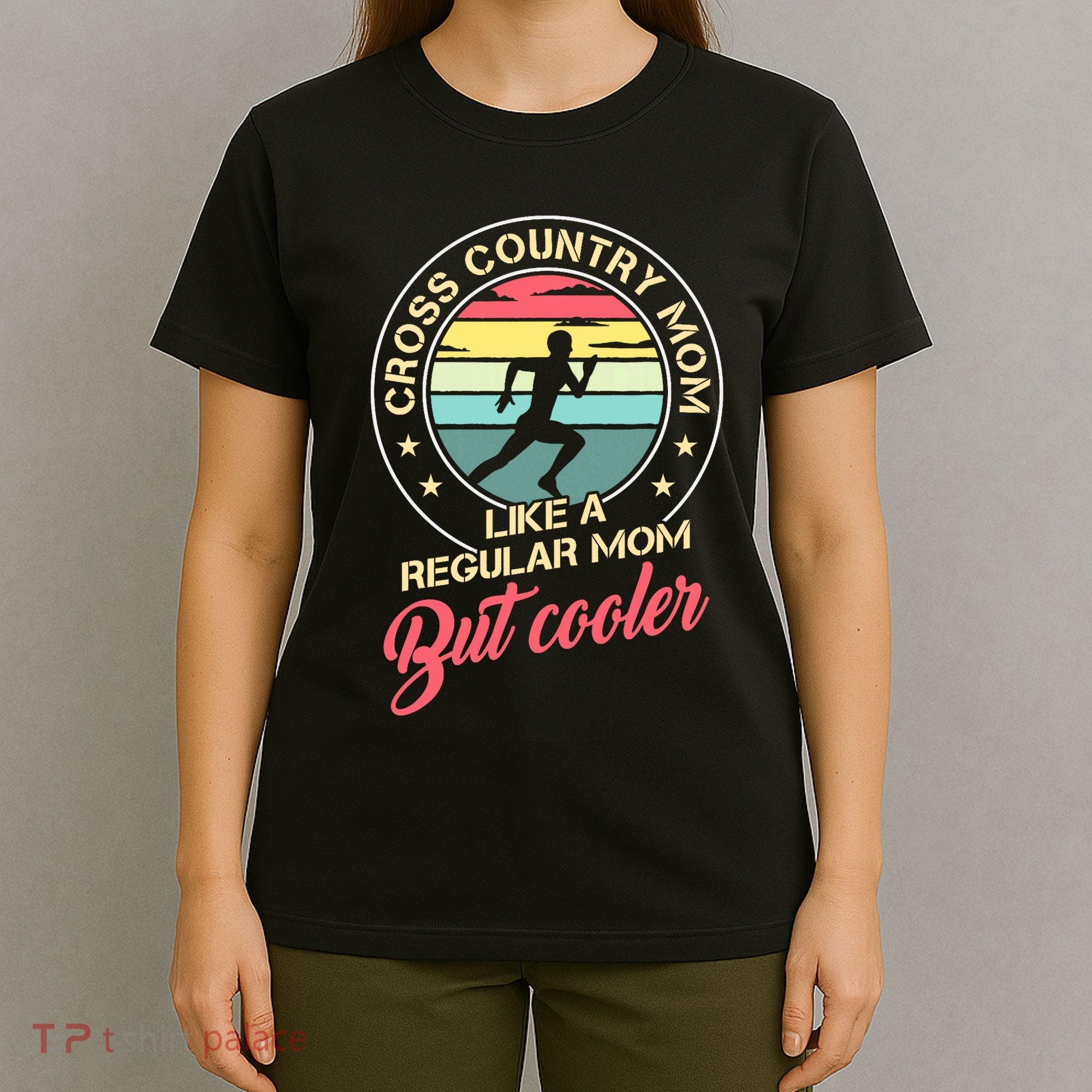Vintage Cross Country Mom Like A Regular Mom But Cooler T-Shirt