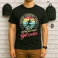 Vintage Cross Country Mom Like A Regular Mom But Cooler T-Shirt thumb 6