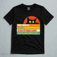 Vintage Childless Cat Ladies For Kamala Harris President 47 T-Shirt thumb 5