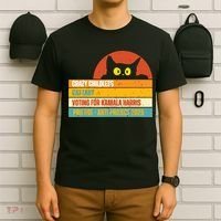 Vintage Childless Cat Ladies For Kamala Harris President 47 T-Shirt thumb 6