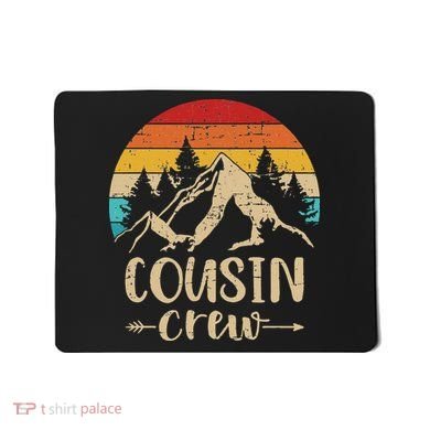 Vintage cousin crew summer camp mountains Mousepad