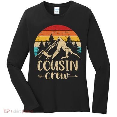 Vintage cousin crew summer camp mountains Women's Long Sleeve Shirt