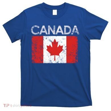 Vintage Canada Canadian Flag Pride Gift Meaningful Gift T-Shirt
