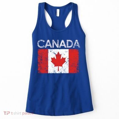 Vintage Canada Canadian Flag Pride Gift Meaningful Gift Women's Tank Top