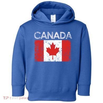 Vintage Canada Canadian Flag Pride Gift Meaningful Gift Toddler Hoodie