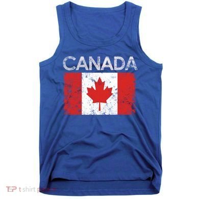 Vintage Canada Canadian Flag Pride Gift Meaningful Gift Tank Top