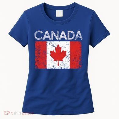 Vintage Canada Canadian Flag Pride Gift Meaningful Gift Women's T-Shirt
