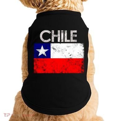 Vintage Chile Chilean Flag Pride Gift Great Gift Doggie Tank