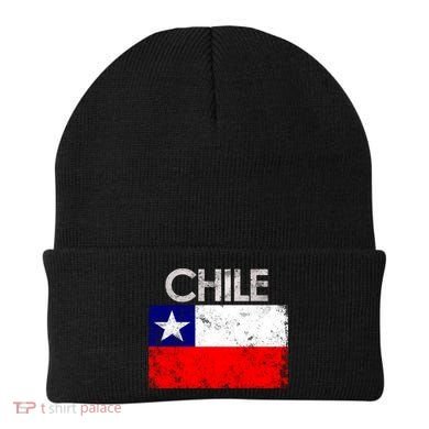Vintage Chile Chilean Flag Pride Gift Great Gift Beanie