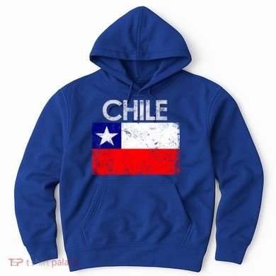 Vintage Chile Chilean Flag Pride Gift Great Gift Hoodie