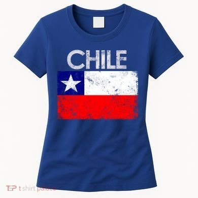 Vintage Chile Chilean Flag Pride Gift Great Gift Women's T-Shirt