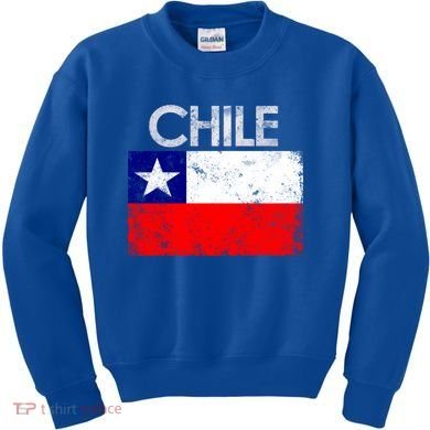 Vintage Chile Chilean Flag Pride Gift Great Gift Kids Sweatshirt