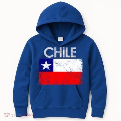 Vintage Chile Chilean Flag Pride Gift Great Gift Kids Hoodie