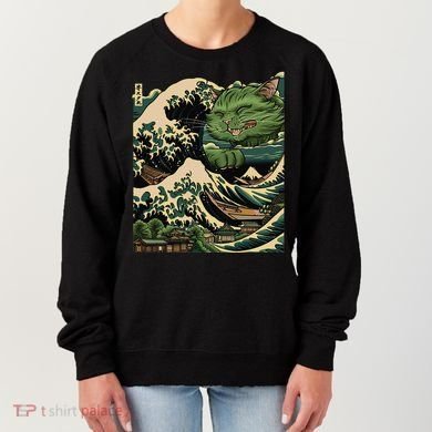 Vintage Catzilla Cat Terror Reigns Women's Sweatshirt