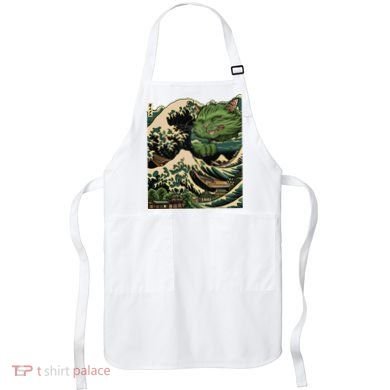 Vintage Catzilla Cat Terror Reigns Apron